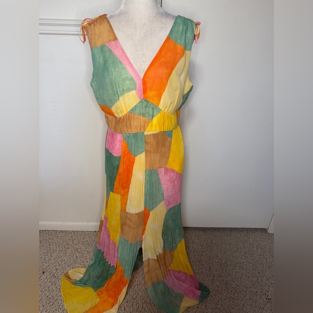 Cato Multicolor Abstract Maxi Dress size L New with tag - Picture 2 of 6